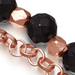 Rose Gold Biography Black Spinel Evil Eye Bracelet