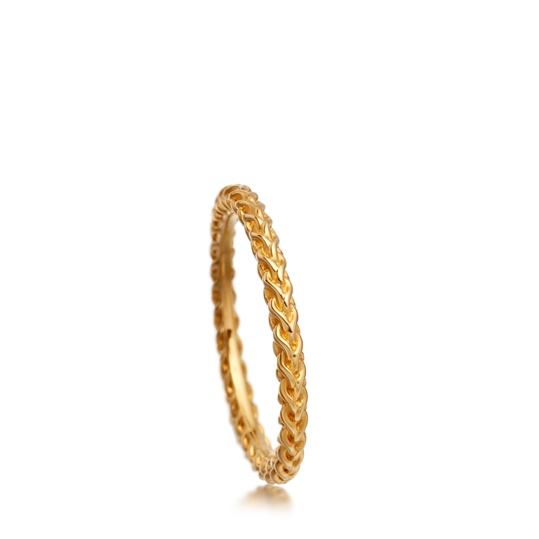 Spiga Ring in yellow gold vermeil