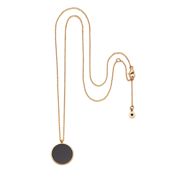 Black Onyx Slice Stilla Locket Necklace