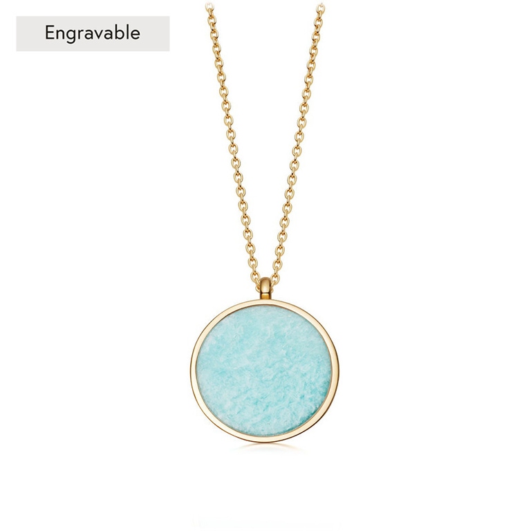 Silver Stilla Amazonite Locket Necklace 