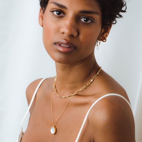 Gold Celestial Orbit Chain Necklace