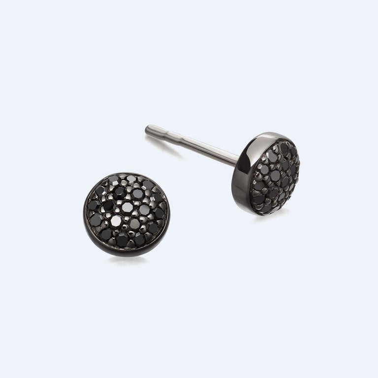 Black&Black Mini Icon Earrings | Black Rhodium | Astley Clarke