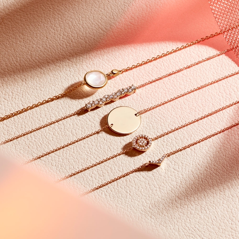 Mini Icon Aura Diamond Bracelet in Rose Gold 