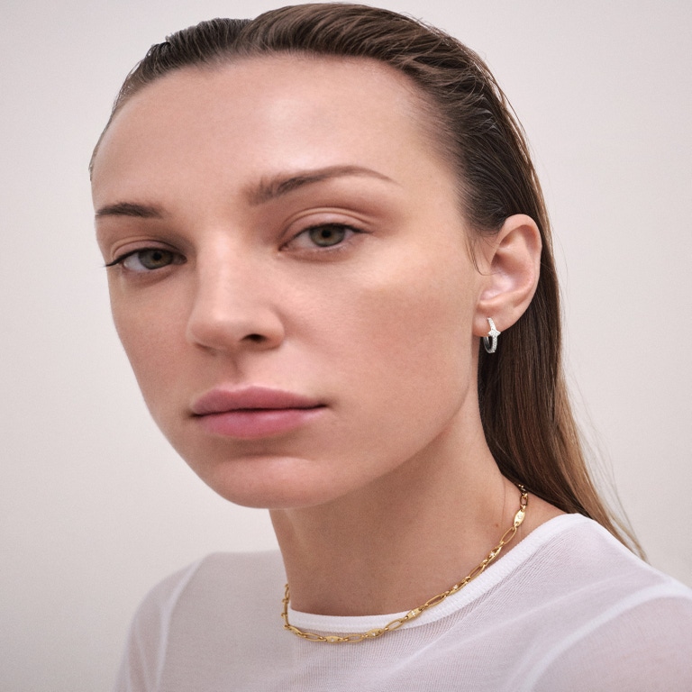 Silver Luna Light Hoop Maxi Earrings
