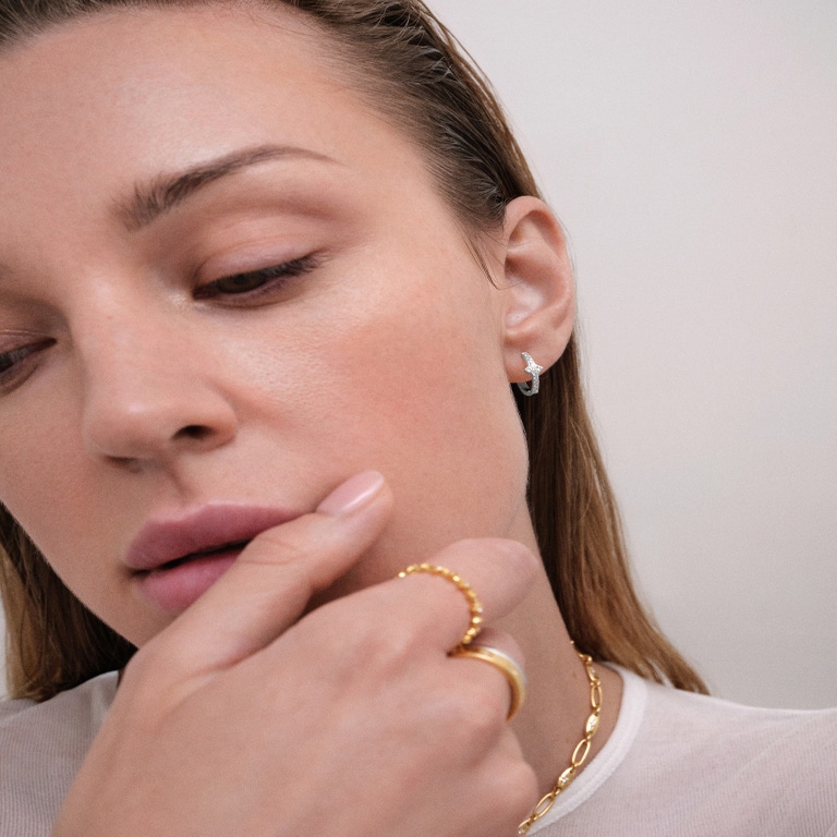 Silver Luna Light Hoop Earrings