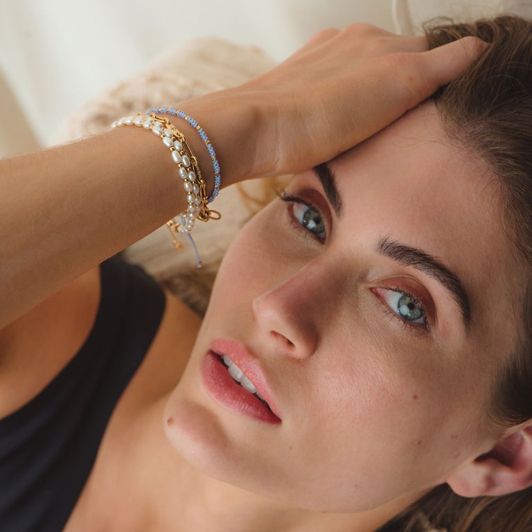 Gold Biography White Pearl Kula Bracelet