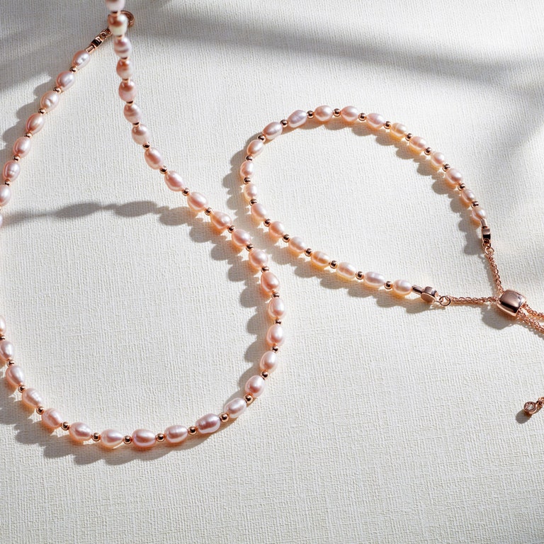 Rose Gold Biography Pink Pearl Kula Bracelet