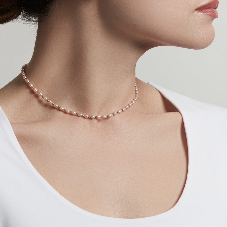Pink Pearl Choker