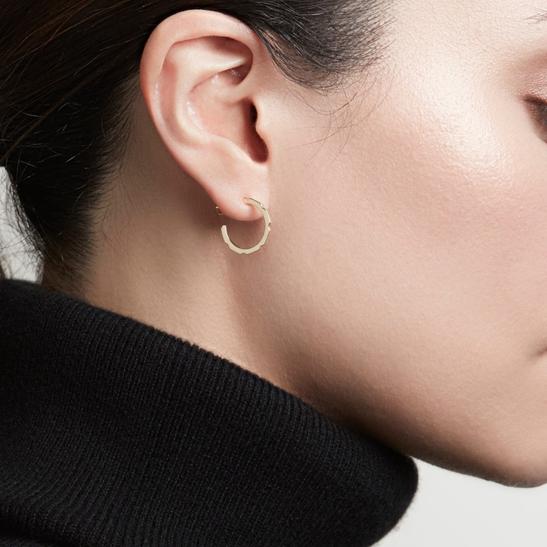 Aubar Hoop Earrings in Yellow Gold