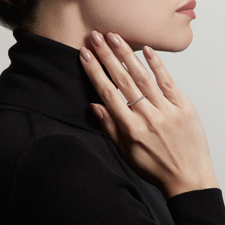 Beaded Ring in Sterling Silver 