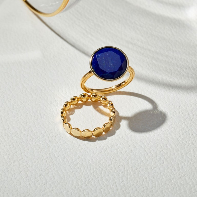 Gold Stilla Disc Ring 