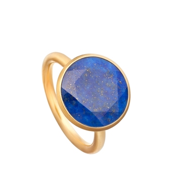 Gold Stilla Giant Lapis  Ring 