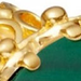 Gold Floris Large Malachite Slice Ring