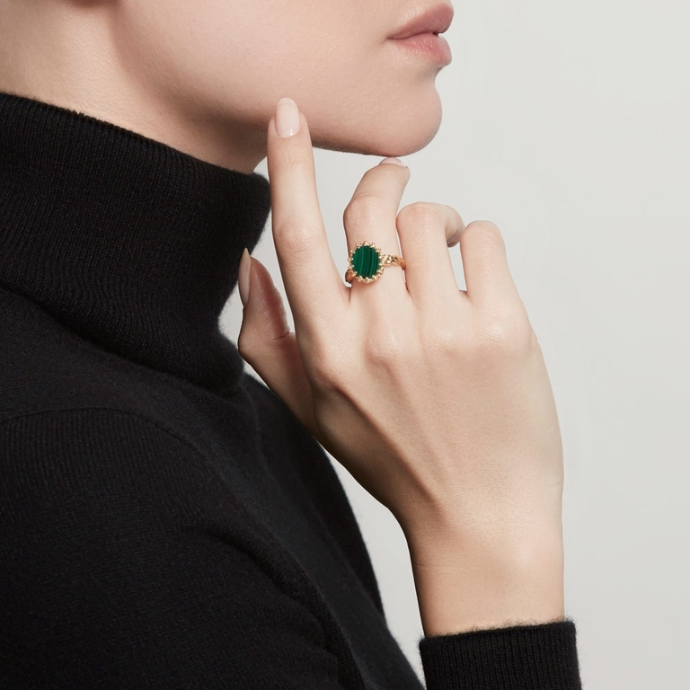 Large Malachite Floris Ring