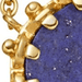 Gold Floris Lapis Slice Pendant Necklace