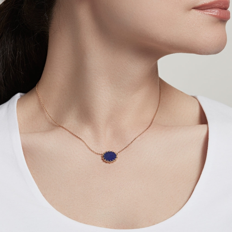 Lapis Floris Pendant Necklace