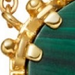 Gold Floris Malachite Slice Pendant Necklace