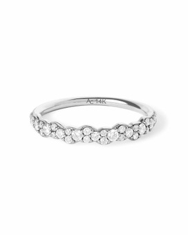 Solid White Gold Interstellar Linia Natural Diamond Ring