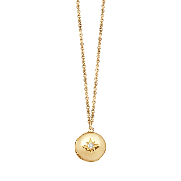 Gold Biography Mini Gold Locket Necklace