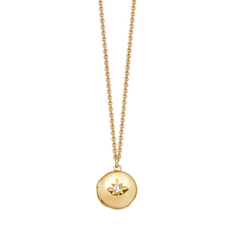 Gold Biography Mini Gold Locket Necklace