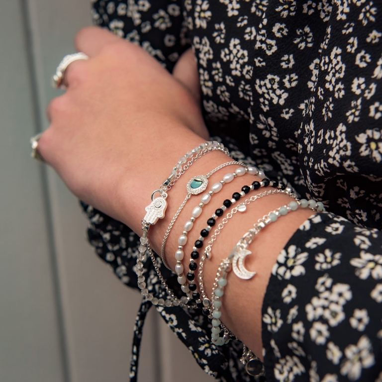 Luna Abalone Kula Bracelet in Sterling Silver