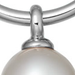 Silver Stilla White Pearl Drop Hoop Earrings