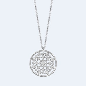 Large Icon Nova Diamond Pendant Necklace in White Gold 