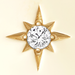 Gold Biography T-Bar Locket Necklace