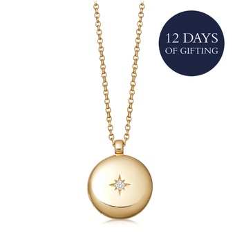 Medium Biography Locket Necklace in Yellow Gold Vermeil | Astley Clarke