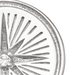Celestial Compass Pendant Necklace in Sterling Silver