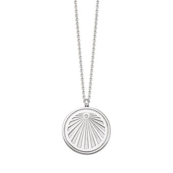 Celestial Sunrise Locket Necklace in Sterling Silver