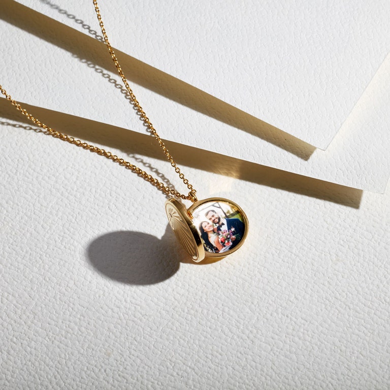 Celestial Sunrise Locket Necklace