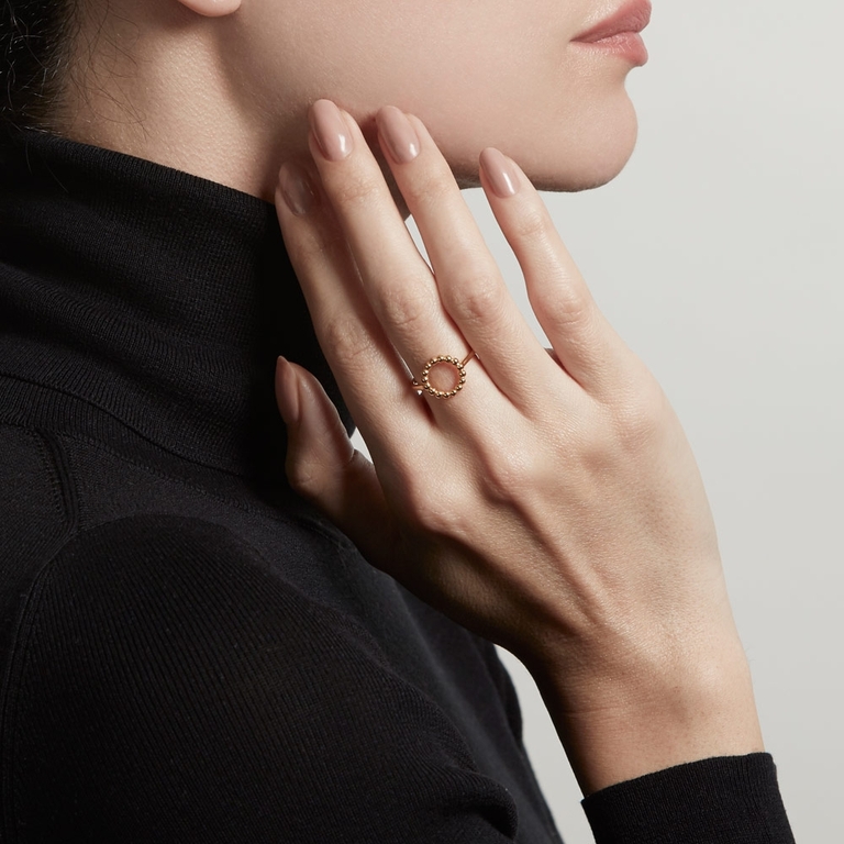 Round Beaded Arc Ring | 18 Ct Yellow Gold Vermeil | Astley Clarke