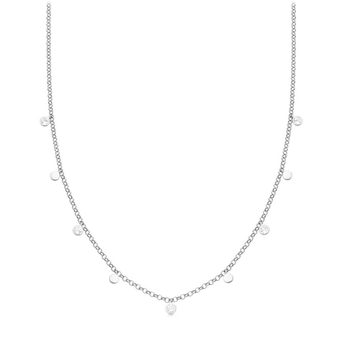 Moonstone Droplet Necklace in Sterling Silver 