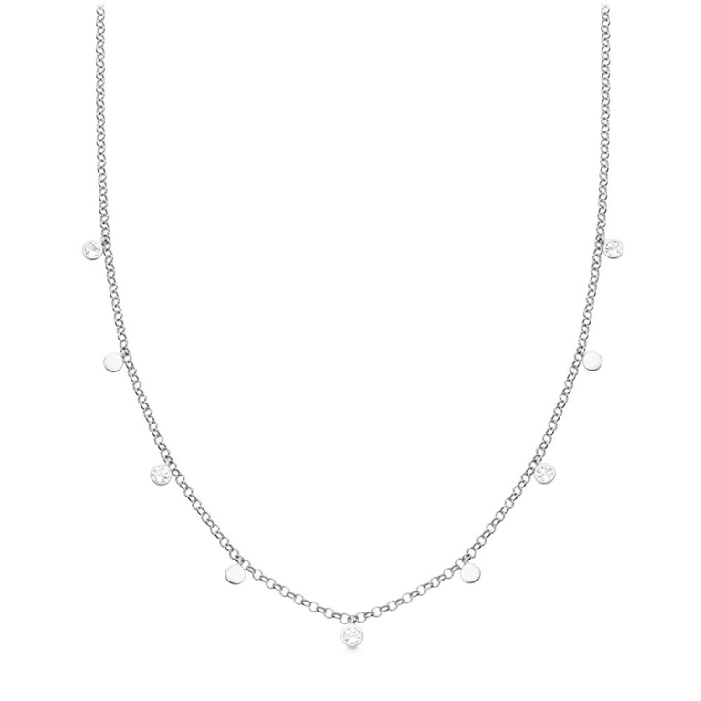Moonstone Droplet Necklace in Sterling Silver 