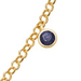 Single Adorned Lapis Biography Necklace in Yellow Gold Vermeil