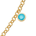 Turquoise Droplet Necklace in Yellow Gold Vermeil