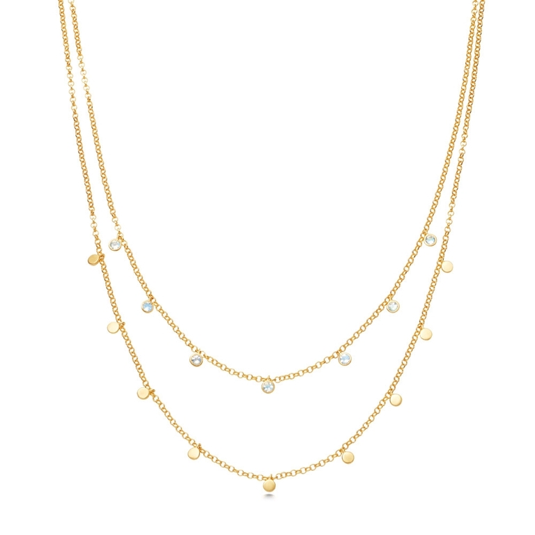 Moonstone Double Droplet Necklace