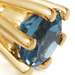 Gold Celestial Linia London Blue Topaz Stud Earrings