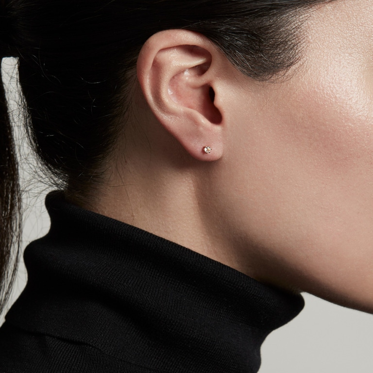 Linia Rainbow Moonstone Stud Earrings | 18 Ct Yellow Gold Vermeil | Astley Clarke London

