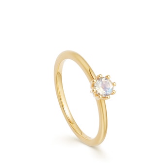 Mini Linia Rainbow Moonstone Ring