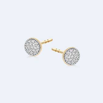 Icon Diamond Stud Earrings | 14 Ct Yellow Gold | Astley Clarke