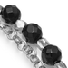 Silver Biography Black Onyx Charm Bracelet