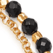 Gold Biography Black Onyx Charm Bracelet
