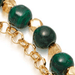 Gold Biography Malachite Charm Bracelet