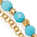 Gold Biography Turquoise Charm Bracelet
