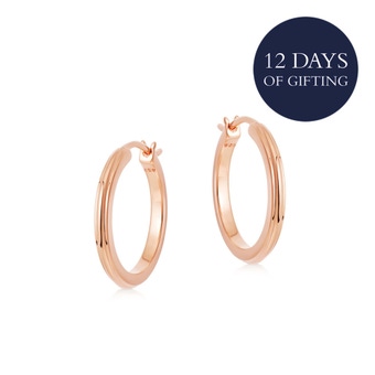 Rose Gold Celestial Linia Small Hoop Earrings