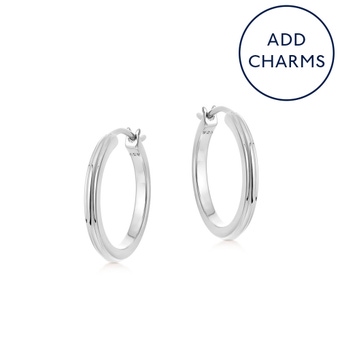 Silver Celestial Linia Small Hoop Earrings