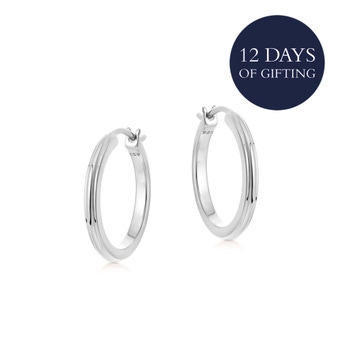 Silver Celestial Linia Small Hoop Earrings