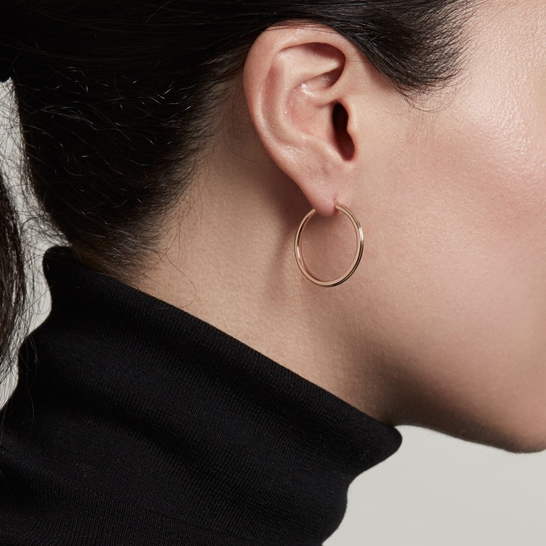 Medium Linia Hoop Earrings